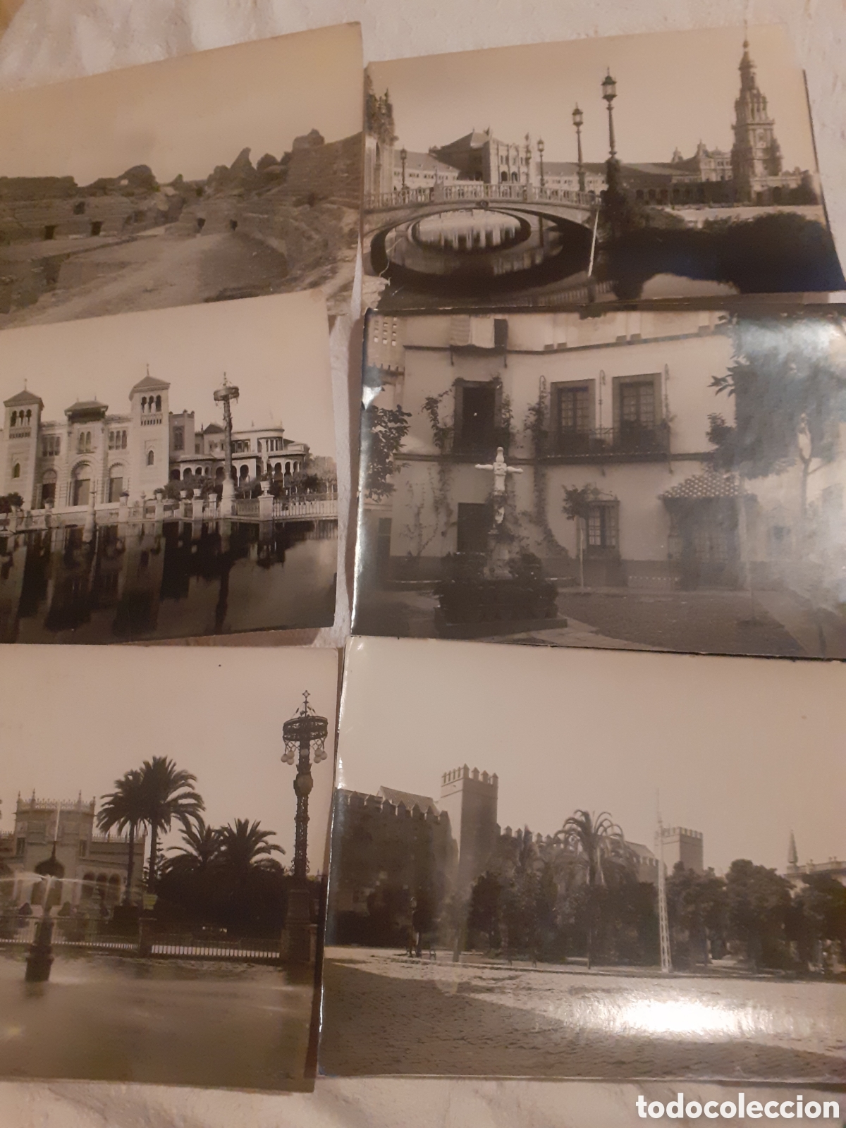 Fotograf&iacute;a antigua: LOTE 6 FOTOS ANTIGUAS DE SEVILLA 22 X 17 CM.