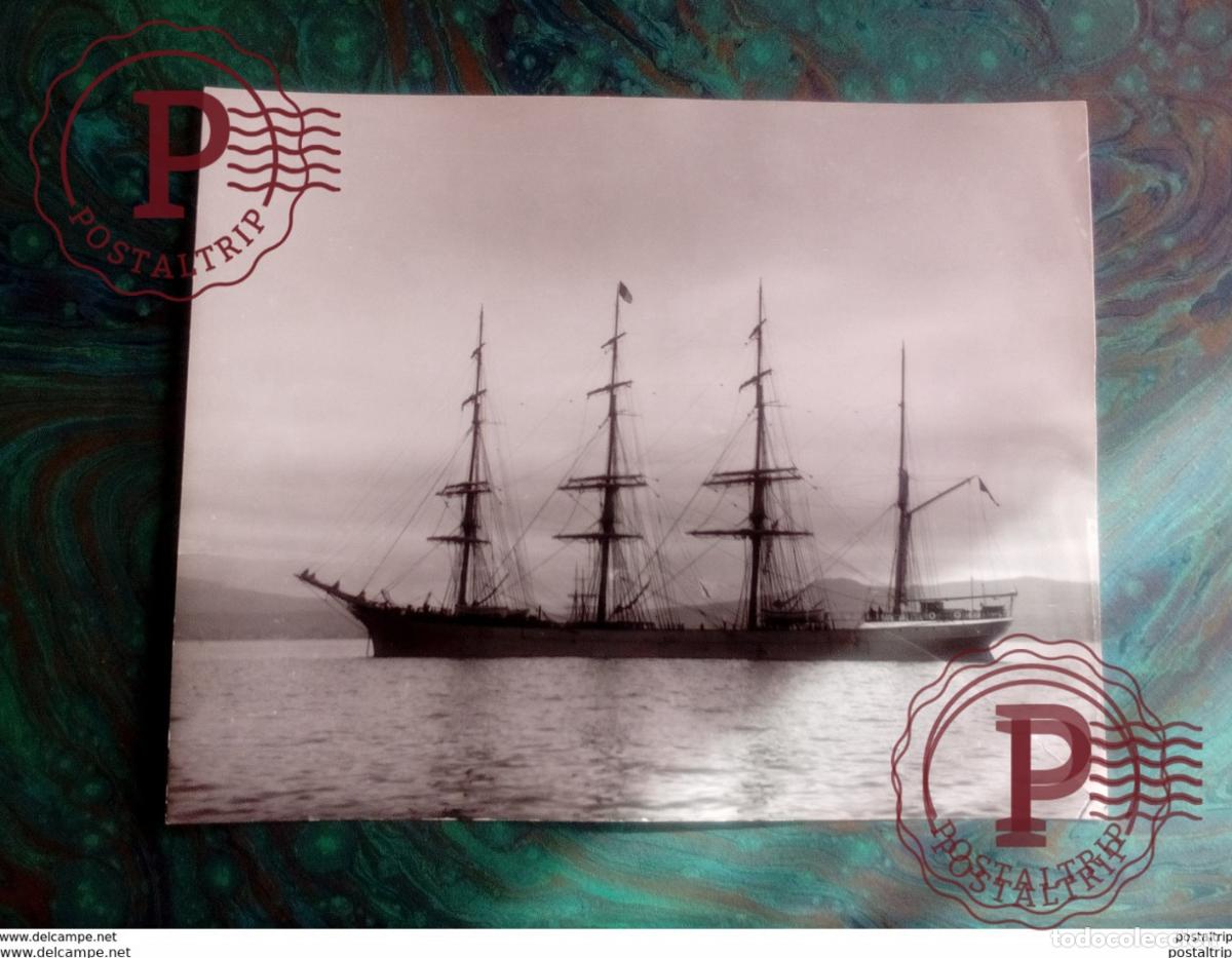 Fotograf&iacute;a antigua: BANDANEIRA +- 28 * 22 CM REAL PHOTOGRAPH BOAT BARCO BOOT BOAT