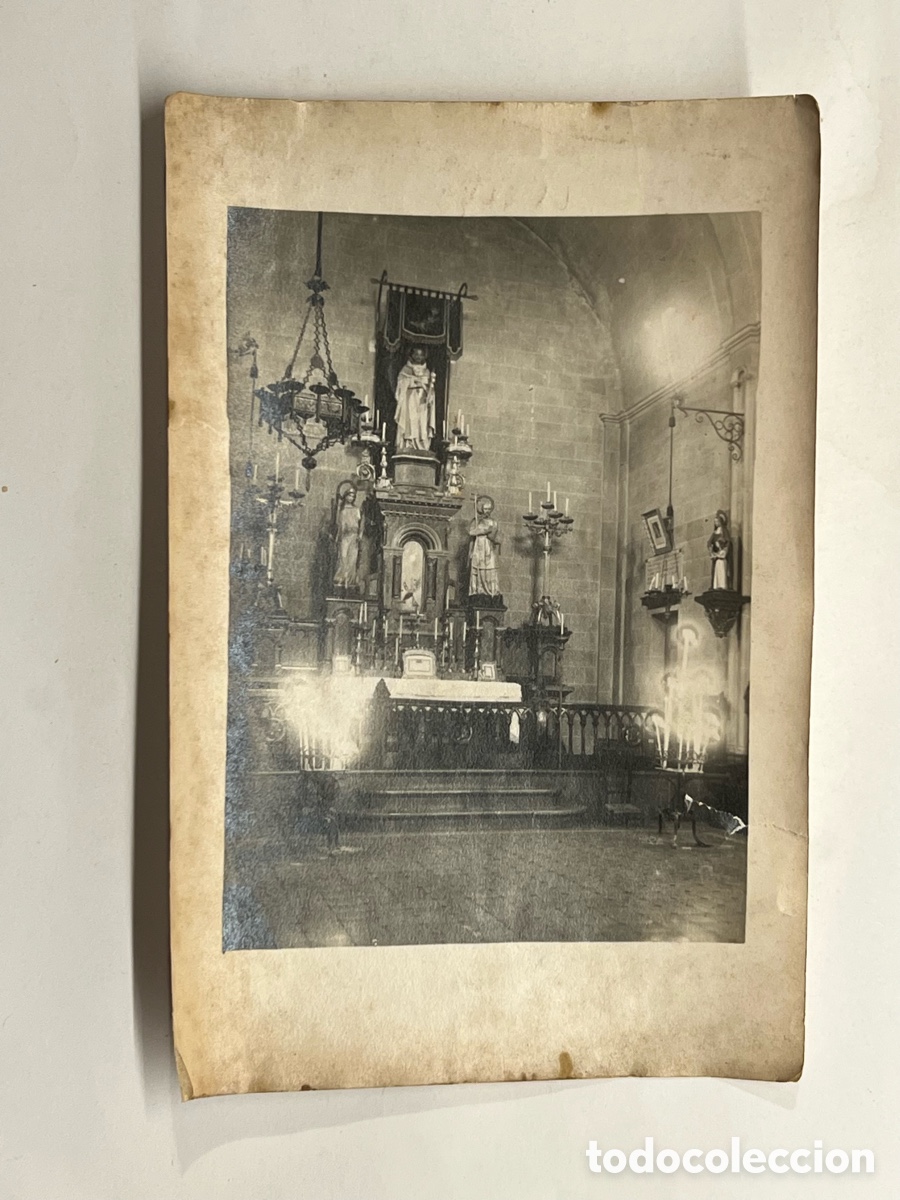 Fotograf&iacute;a antigua: SANT BOI DE LLOBREGAT. Ermita de Sant Ramon, Imagen del Altar destruido en la Guerra Civil (a.1936)