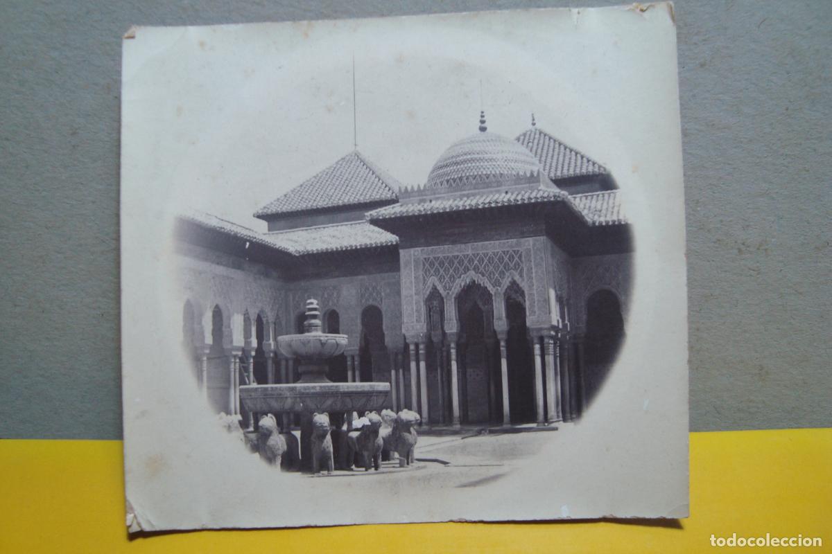 Fotograf&iacute;a antigua: ANTIGUA FOTOGRAFIA PATIO DE LOS LEONES. GRANADA PRINCIPIOS DEL XX