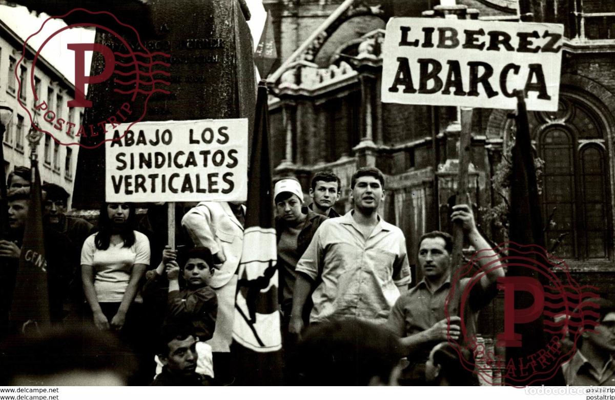 Fotograf&iacute;a antigua: MANIFESTACION DE LOS ESPA&Ntilde;OLES EN BELGICA LIBERACION ABARCA ESPA&Ntilde;A SPAINfotos photographia italia it