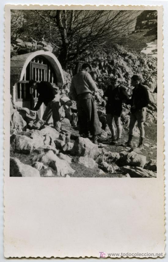 Alte Fotografie: VIRGEN BLANCA. GORBEA. VIZCAYA. Excursionistas. 1945.
