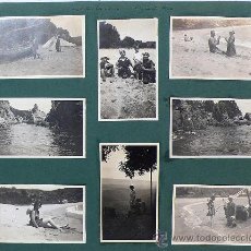Fotografía antigua: SANTA CRISTINA, BLANES. AGOST 1920. HOJA DE ÁBUM CON 8 FOTOGRAFIAS TAMAÑO 11 X 6,5 CM.. Lote 12893402