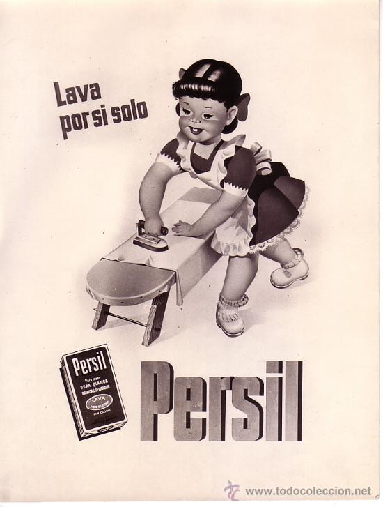 Fotograf&iacute;a antigua: 2 fotografias publicitarias. jabo&oacute;n PERSIL. 18 x 24 cm.