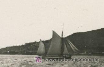 Fotograf&iacute;a antigua: BARCO. Bonita foto de barco velero. Sin autor&iacute;a, ni lugar conocido.