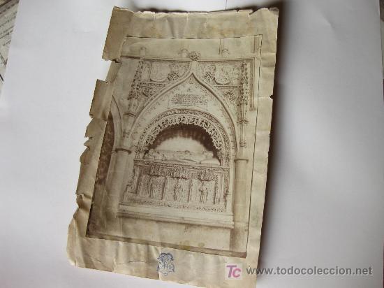 Fotograf&iacute;a antigua: FOTOGRAFIA FINALES S XIX. SEPULCRO DE FRANCISCO NU&Ntilde;EZ, HABAD DE HUSILLOS. CATEDRAL DE PALENCIA.