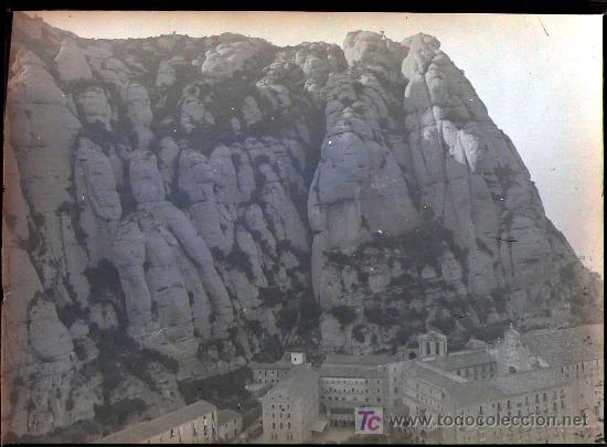 Antique Photography: Montserrat, 1900's aprox. cristal negativo 9 x 12 cm. algo subexpuesto