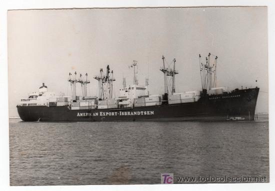 Fotografia antica: FOTOGRAFIA DEL BUQUE AMERICAN EXPORT ISBRANDTSEN EN LA BAHIA DE CADIZ