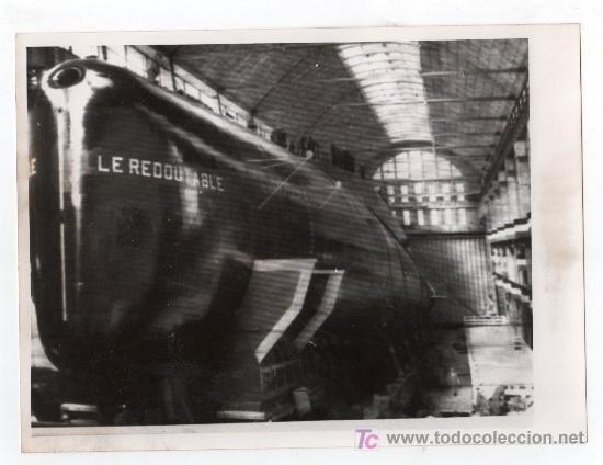 Fotograf&iacute;a antigua: CHERBURGO, FRANCIA. PRIMER SUBMARINO FRANCES ATOMICO LE REDOUTABLE