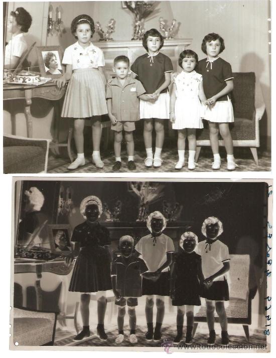 Fotografia antiga: MUY ANTIGUO NEGATIVO DE 15 X 10 CMS. POSITIVIZADO, FOTO FAMILIAR