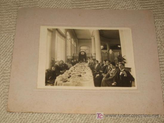 Antique Photography: Foto de banquete en lujoso salon, sin referencias de fotografo ni lugar. Circa 1920.