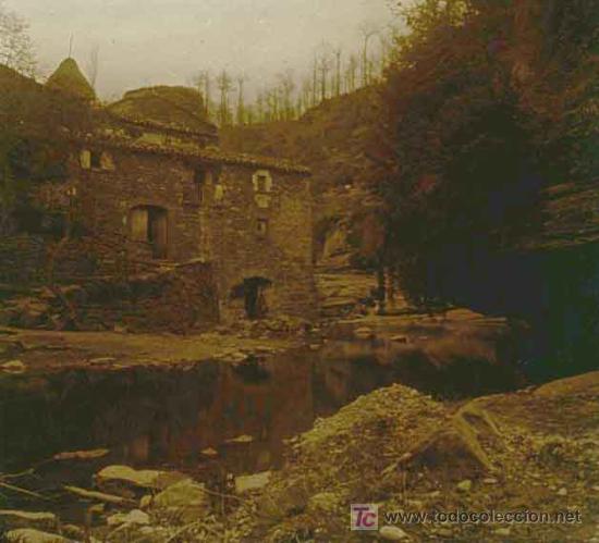 Fotograf&iacute;a antigua: Rupit. Mol&iacute; en la riera. Edificios y r&iacute;o. Circa 1900 - Foto 2