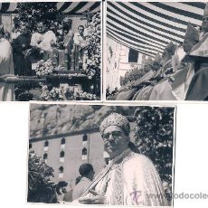 Fotografía antigua: 3 FOTOS DELS ACTES D’ENTRONITZACIÓ DE LA MARE DE DÉU DE MONTSERRAT -1947