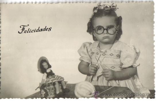 Fotograf&iacute;a antigua: FOTOGRAFIA  DE UNA NI&Ntilde;A, FELICIDADES