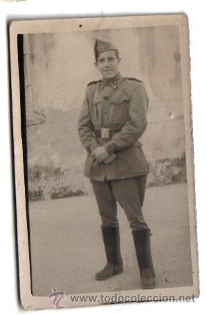 Fotograf&iacute;a antigua: PEQUE&Ntilde;A FOTOGRAFIA DE UN SOLDADO ESPA&Ntilde;OL
