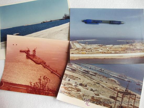 Fotograf&iacute;a antigua: 4 FOTOGRAFIAS DE ARGELIA DE LA CONSTRUCCION DEL PUERTO DE SKIKDA Y BEJAIA - ARGELIA 1975