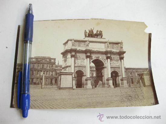 Fotograf&iacute;a antigua: FOTOGRAFIA ANTIGUA DEL ARCO DEL TRIUNFO DE CARRUSEL - PARIS