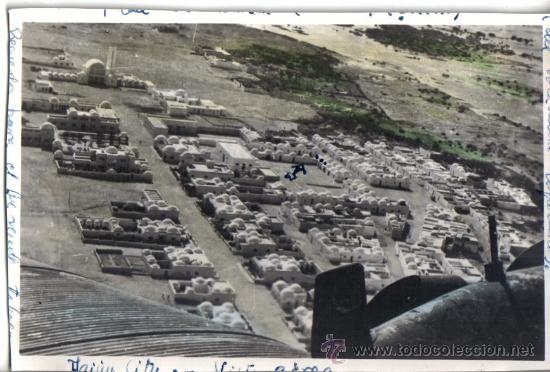 Fotograf&iacute;a antigua: FOTOGRAFIA TAMA&Ntilde;O POSTAL DEL AIIUN (ANTIGUO SAHARA ESPA&Ntilde;OL) VISTA AEREA