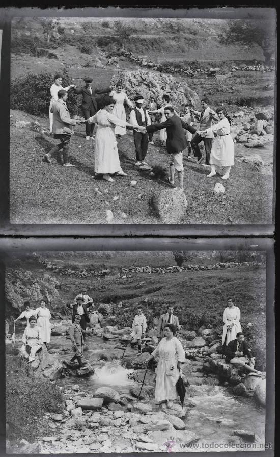 Antique Photography: Catalu&ntilde;a, localizaci&oacute;n desconocida, 1900's. 2 Cristales negativos 9x12 cm.