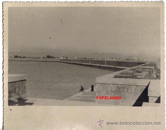 Fotograf&iacute;a antigua: FOTOGRAFIA BURRIANA, CASTELLON.DIQUE DE LEVANTE, VISTA TOMADA DESDE EL MORRO.