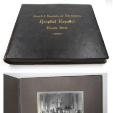 Fotografía antigua: HOSPITAL ESPAÑOL, SOCIEDAD ESPAÑOLA DE BENEFICENCIA, BUENOS AIRES ARGENTINA ÁLBUM 40X32CM. AÑO 1921