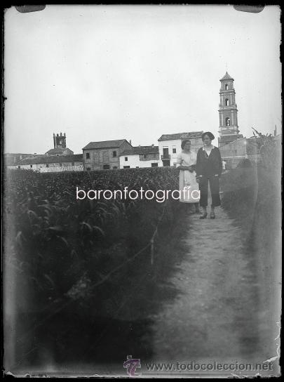 Antique Photography: Catau&ntilde;a, pueblo por identificar, 1915's.Cristal negativo 9x12 cm.