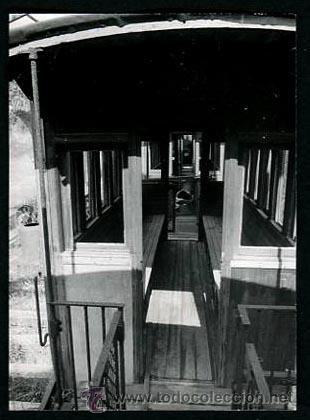 Fotograf&iacute;a antigua: Ferrocarril. Locomotora. Tren. Vag&oacute;n-1. c. 1970