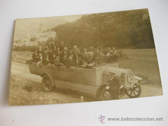 Alte Fotografie: FOTOGRAFIA POSTAL ANTIGUA DE UN CAMION O VIAJERA MERCEDES - FRANCIA