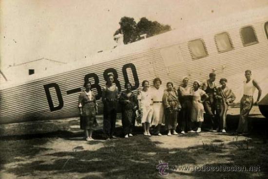 Antique Photography: Avi&oacute;n. Historia  de la aviaci&oacute;n. Pasajeros. c. 1934