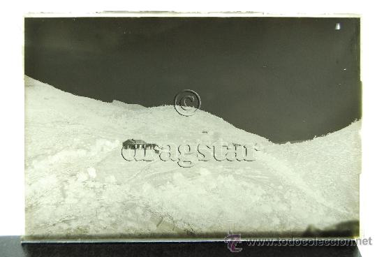 Fotografia antica: PLACA FOTOGRAFICA ORIGINAL CRISTAL 10X15 MASIA EN EL DESIERTO DE LAS PALMAS BENICASSIM CASTELLON