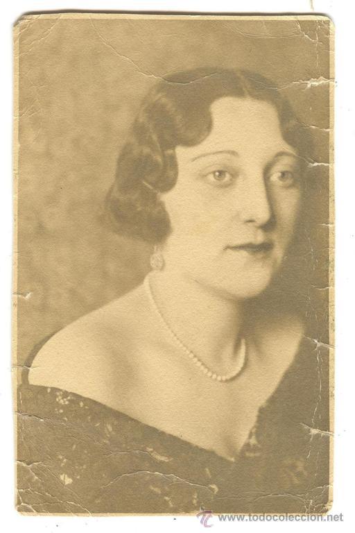Fotograf&iacute;a antigua: RETRATO, FOTOGRAFIA ANTIGUA DE ESTUDIO DE SE&Ntilde;ORA JOVEN, SE&Ntilde;ORITA, MUJER, A&Ntilde;OS 20, INICIOS DE LOS 30.