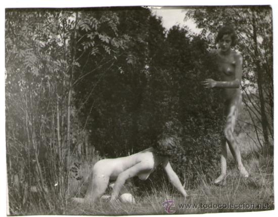 FotografÃ­a antigua: NUDISMO - NATURISMO ALEMÃN, desnudos femeninos en el campo, 1920's. FOTO: JOSEF BAYER, 12x9cm. - Foto 1 - 37546464