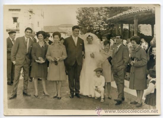 Antique Photography: Boda en Galdacano, Vizcaya. Foto E. Camara, Galdacano. A&ntilde;os 60. 14.5 x 10.5