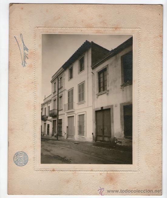Antique Photography: EL MASNOU, una calle, 1915's. Foto: M. leandra, el siglo. tama&ntilde;o soporte: 20x25 cm.