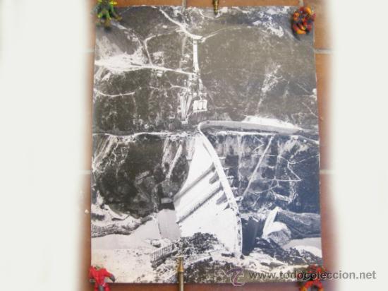 Antique Photography: FOTOGRAFIA DE GRAN TAMA&Ntilde;O DE UNA PRESA ESPA&Ntilde;OLA EN CONSTRUCCION