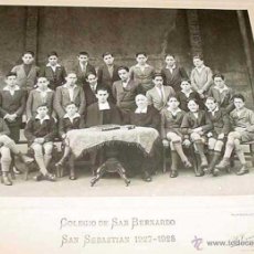 Fotografía antigua: ANTIGUA FOTOGRAFIA DEL COLEGIO DE SAN BERNARDO DE SAN SEBASTIAN 1927 - 1928 . MIDE 33 X 27 CMS. 9INC. Lote 38248614