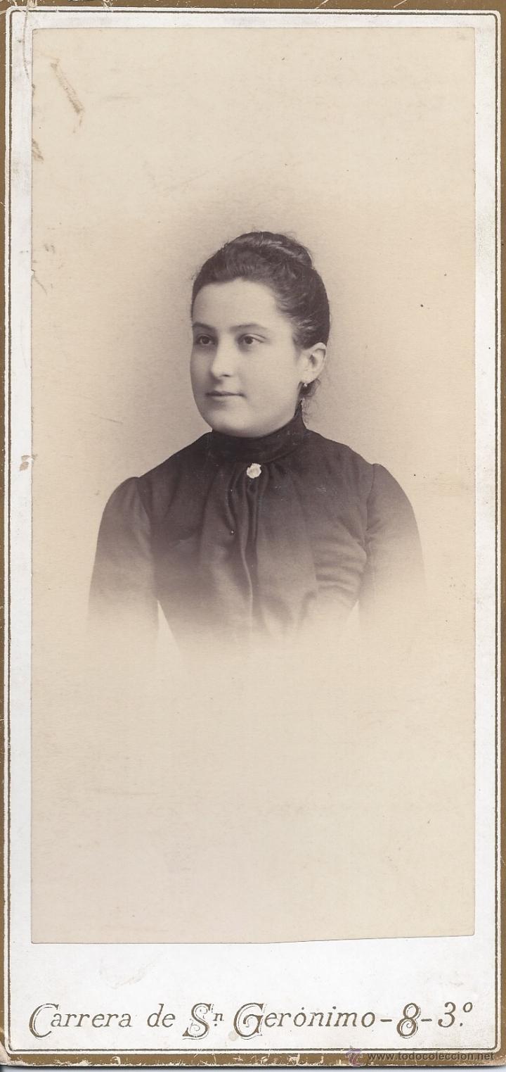 Antique Photography: JOVEN. FOTOGRAFO P. DEL CAMINO, CARRERA DE SAN GERONIMO 8-MADRID