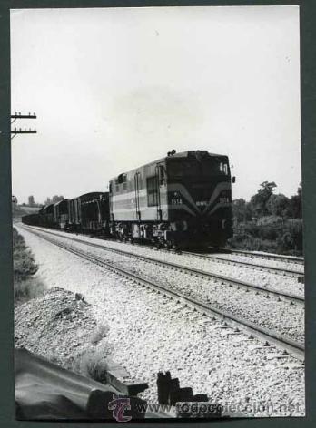Fotograf&iacute;a antigua: Castilla. Ferrocarril. Tren. c. 1955