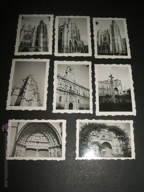 Fotografia antica: LEON 8 FOTOGRAFIAS A&Ntilde;OS 30 CATEDRAL Y SAN MARCOS