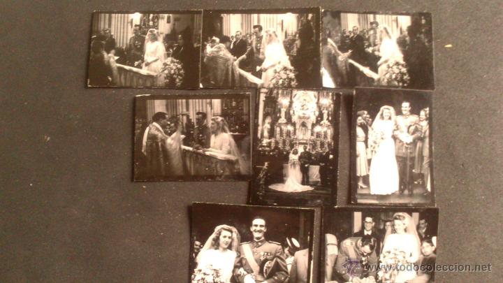 Fotograf&iacute;a antigua: OCHO PEQUE&Ntilde;OS CONTACTOS FOTOGRAFICOS DE LA BODA DE UN MILITAR DE LA GUARDIA DE FRANCO MEDIDAS 4X3 CM