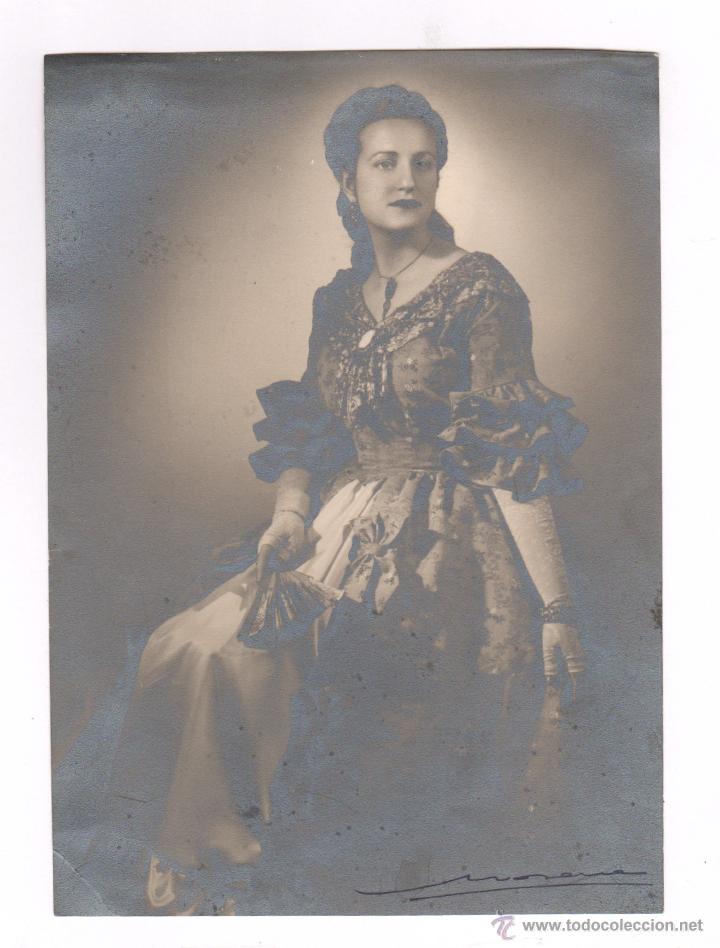 Fotografia antica: RETRATO FEMENINO DE ESTUDIO, FOTO: JOSEP MASANA, 1930'S. 17X24 CM.