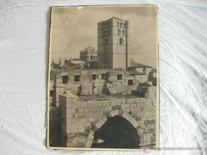 Antique Photography: FOTOGRAFIA DE LA CATEDRAL DE ZAMORA VISTA DESDE EL CASTILLO. A&Ntilde;OS 40 O 50