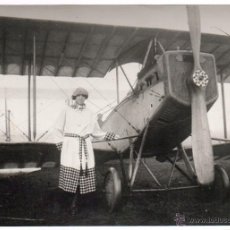 Fotografía antigua: AEROPORT DE SABADELL, AVIONETA. 20-10-1919. FOTOGRAFÍA 12,5X13 CM. TIRAJE POSTERIOR