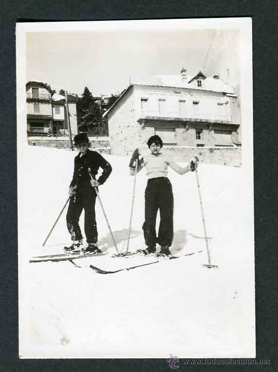 Fotograf&iacute;a antigua: Esqu&iacute;. Preciosa foto. Pirineos- 3. c. 1935