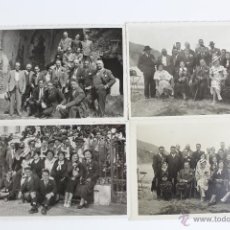 Fotografía antigua: F-1273. REUNION DE AMIGOS EN TOSSA DE MAR (GERONA). 4 FOTOS. 1 DE MAYO DE 1935.. Lote 52331823