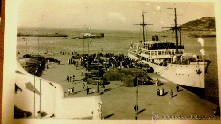 Fotograf&iacute;a antigua: FOTOGRAFIA ORIGINAL TAMA&Ntilde;O POSTAL DEL PUERTO DE CEUTA.