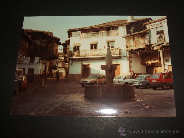 Alte Fotografie: VALVERDE DE LA VERA CACERES FUENTE Y PLAZA MAYOR FOTOGRAFIA