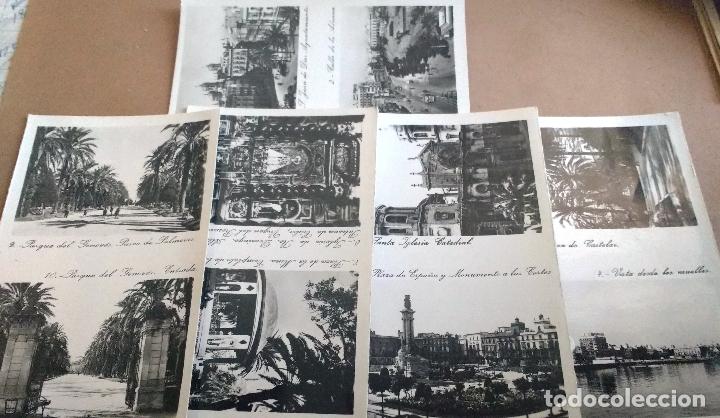 Fotograf&iacute;a antigua: CINCO FOTOGRAFIAS TAMA&Ntilde;O POSTAL DE CADIZ CON DOBLE FOTO BRILLO CADA UNA. LEER