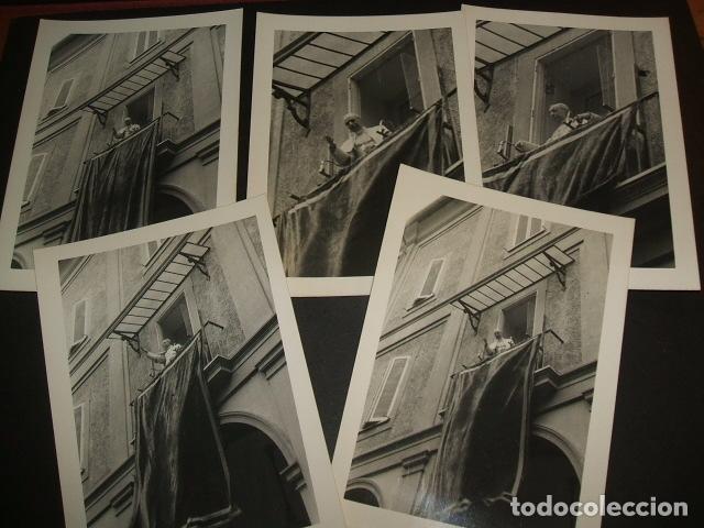 Alte Fotografie: PIOS XII ASOMADO A BALCON CONJUNTO 5 FOTOGRAFIAS