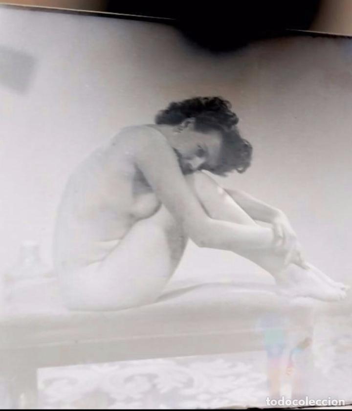 Fotograf&iacute;a antigua: NEGATIVO DE CRISTAL 11,5X9 CM  PRINCIPIOS DEL SIGLO XX SE&Ntilde;ORA DESNUDA EROTICO